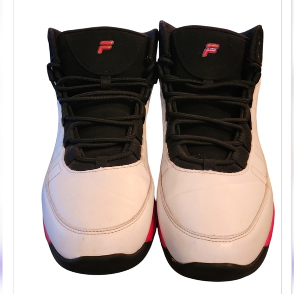 FILA MEN EIGHT-FIVE VIZ Sneakers White/Black/Red Mens 11.5 Signature Color Block - Picture 6 of 9